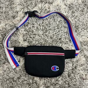 Champion Padded Black Belt Bag Stripe Strap Fanny Pack Crossbody Pursef